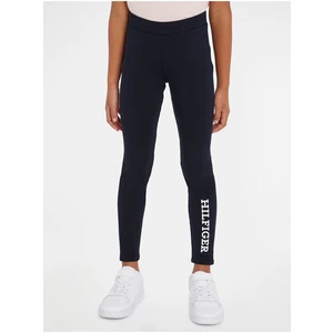 Dark blue girly leggings Tommy Hilfiger - Girls