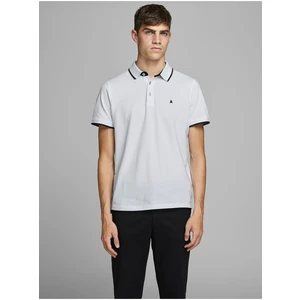 White Mens Polo T-Shirt Jack & Jones Paulos - Men