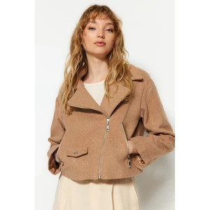 Trendyol Beige Biker Wool Cachet Coat