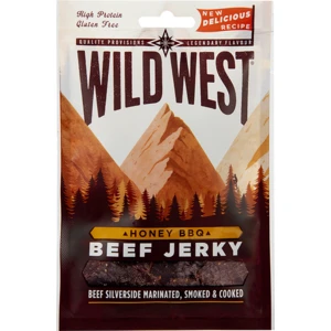 Wild West Hovězí Jerky 25 g med - barbecue