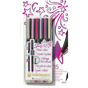 Chameleon Fineliner Floral 6 ks