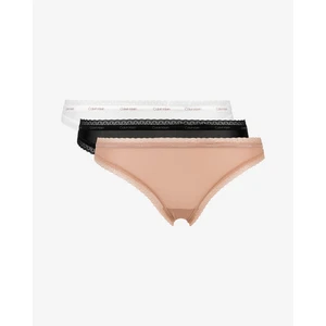 3PACK női tanga Calvin Klein multicolor (QD3802E-FIY)