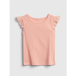 Oranžový holčičí dětský top lace-trim tank