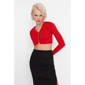 Trendyol Red Button Detailed Knitwear Blouse