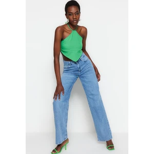 Trendyol Blue High Waist Wide Leg Jeans