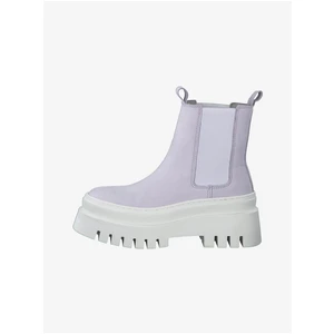 Light purple women's leather chelsea platform shoes Tamaris - Women