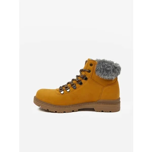 SAM73 Mustard Women Ankle Winter Boots with Artificial Fur SAM 73 Manta - Women