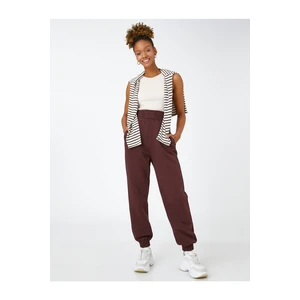 Koton Jogger Sweatpants High Waist with Pocket Details.