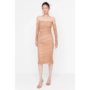 Trendyol Dress - Brown - Bodycon