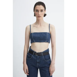 Trendyol Crop Top - Blue - Plain