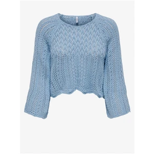 Blue Ladies Cropped Sweater ONLY Nola - Women