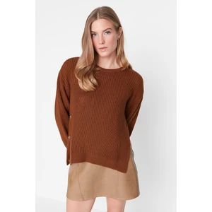 Trendyol Sweater - Brown - Regular fit