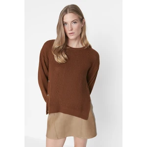 Trendyol Sweater - Brown - Regular fit