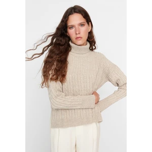 Trendyol Sweater - Beige - Regular fit