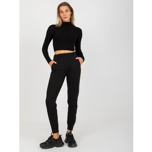 Black women's trousers without closure OCH BELLA