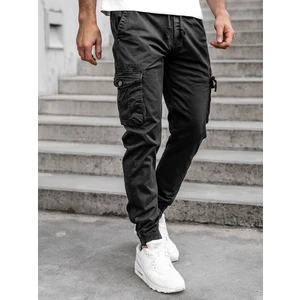 Pantaloni cargo negri Bolf CT6706S0