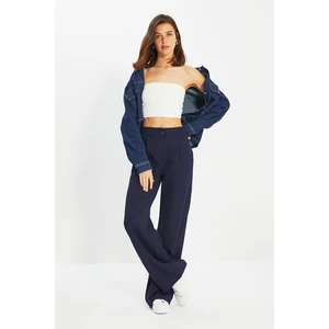 Trendyol Navy Wide Leg Trousers