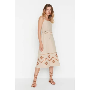 Trendyol Mink Tied Dress