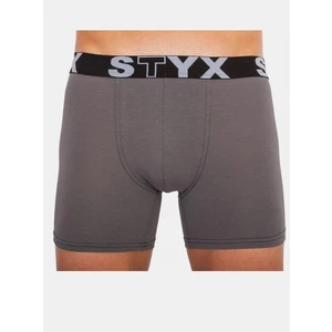 Men&#39;s boxers Styx long sports rubber dark gray (U1063)