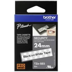 Páska Brother TZe-SE5, 24 mm, 8 m, čierna, biela