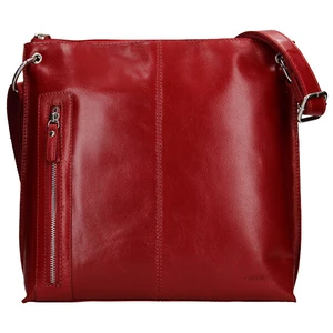 Lagen Dámska kožená crossbody kabelka blc / 3287/16 Red