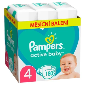 PAMPERS Active Baby 4 (9-14 kg) 180 ks Maxi měsíční balení - jednorázové pleny