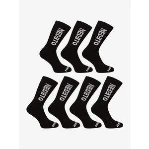 7PACK Socks Nedeto High Black