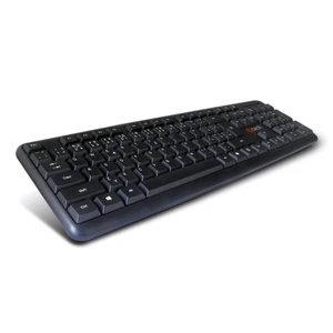 Klávesnice C-TECH KB-102 PS2 slim black, CZ/SK