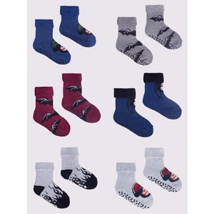 Yoclub Kids's Terry Socks Anti Slip ABS 6-Pack SKF-0005C-AA0A-003