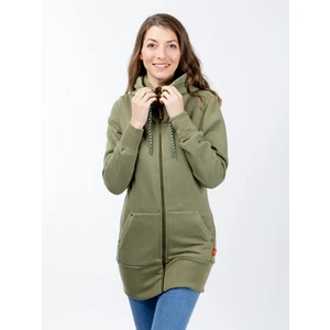 Women's elongated sweatshirt GLANO - green