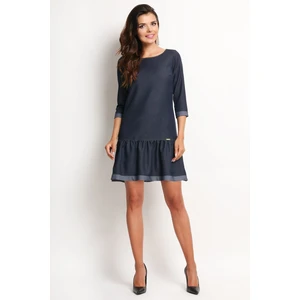 Awama Woman's Dress A118 Navy Blue