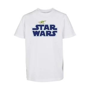 Children's T-shirt with blue Star Wars logo white