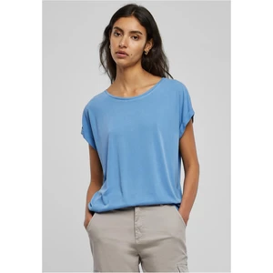 Women's modal t-shirt with extended shoulder horizontblue