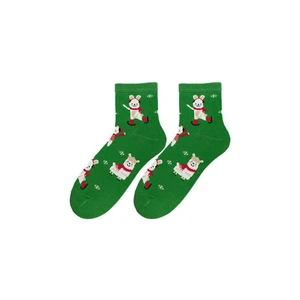 Bratex 2988 X-Mass Socks Women's Socks 36-41 green/lurex d-035