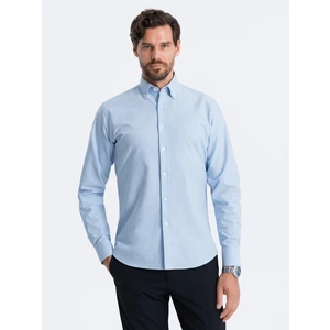 Ombre Oxford REGULAR men's fabric shirt - blue