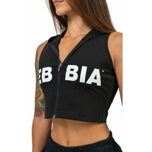 Nebbia Sleeveless Zip-Up Hoodie Muscle Mommy Black S Felpa da fitness