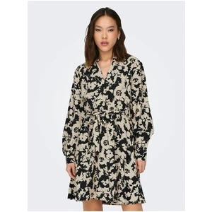 Black and cream women's floral dress JDY Miriam - Women