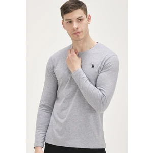 T8588 DEWBERRY BIKE COLLAR MEN'S SWEATSHIRT-GRAY