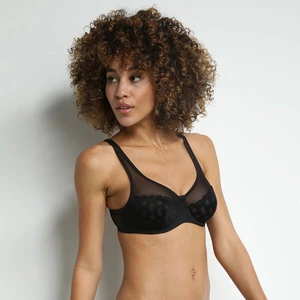 DIM GENEROUS BRODERIE UNDERWIRE BRA - Women's lace bra - black