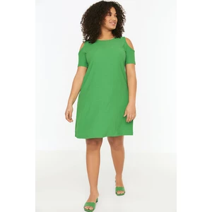 Trendyol Curve Green Cutout Detailed Knitted Dress