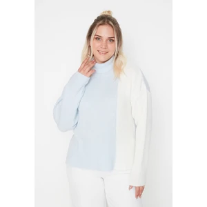 Trendyol Curve Plus Size Sweater - Blue - Regular fit