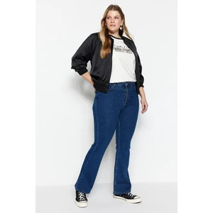 Trendyol Curve Blue High Waist French Leg Jeans