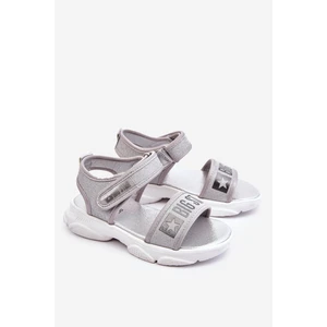 Kids sandals with Velcro Big Star LL374194 silver