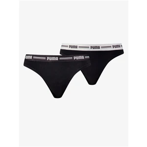 Set of two black thongs in black Puma - Ladies