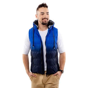 Men's quilted vest GLANO - blue