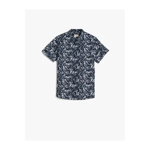 Koton Short Sleeve Shirt with Palm Print