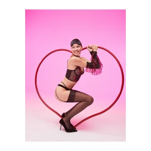 Koton Tulle String Panties with Heart Embroidered Piping Detailed.
