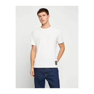 Koton Basic T-Shirts with Labels Printed on Crew Neck