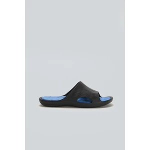 Dagi Black-Blue single strap slippers