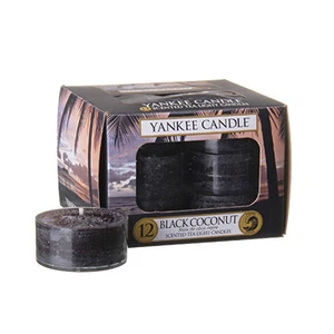 Yankee Candle Aromatické čajové sviečky Black Coconut 12 x 9,8 g